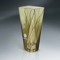 Straight Edge Crystal Evergreen Vase